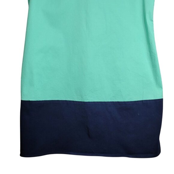 STS Sail to Sable Dress Green Mint Blue Large Shift Color Block Sleeveless VNeck - Picture 4 of 7